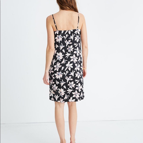 Madewell Winter Orchid Button-Front Slip Floral Dress Size 8 - Picture 7 of 8